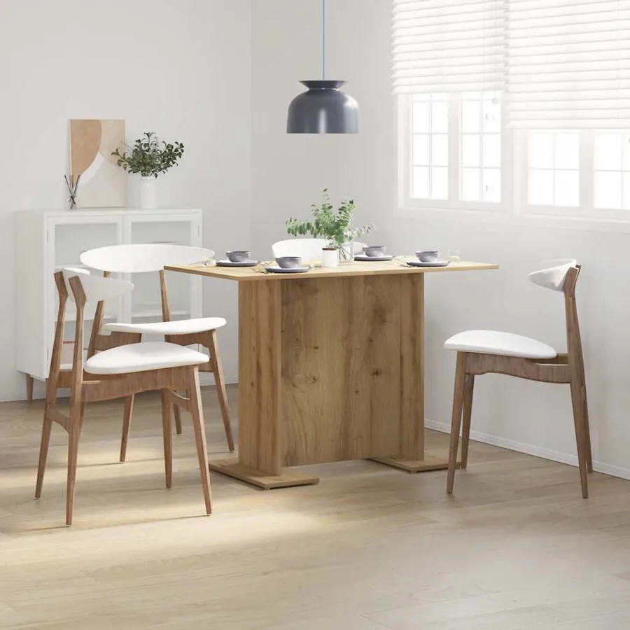 Table à manger chêne artisanal 110 x 60 x 75 cm bois ingénierie