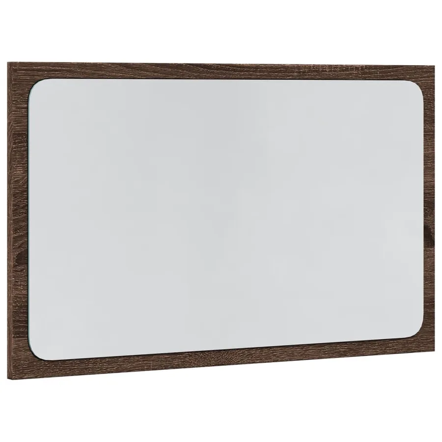 Miroir de salle de bain à LED chêne marron bois d'ingénierie - 3
