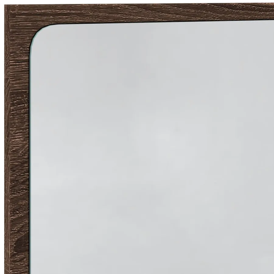 Miroir de salle de bain à LED chêne marron bois d'ingénierie - 9