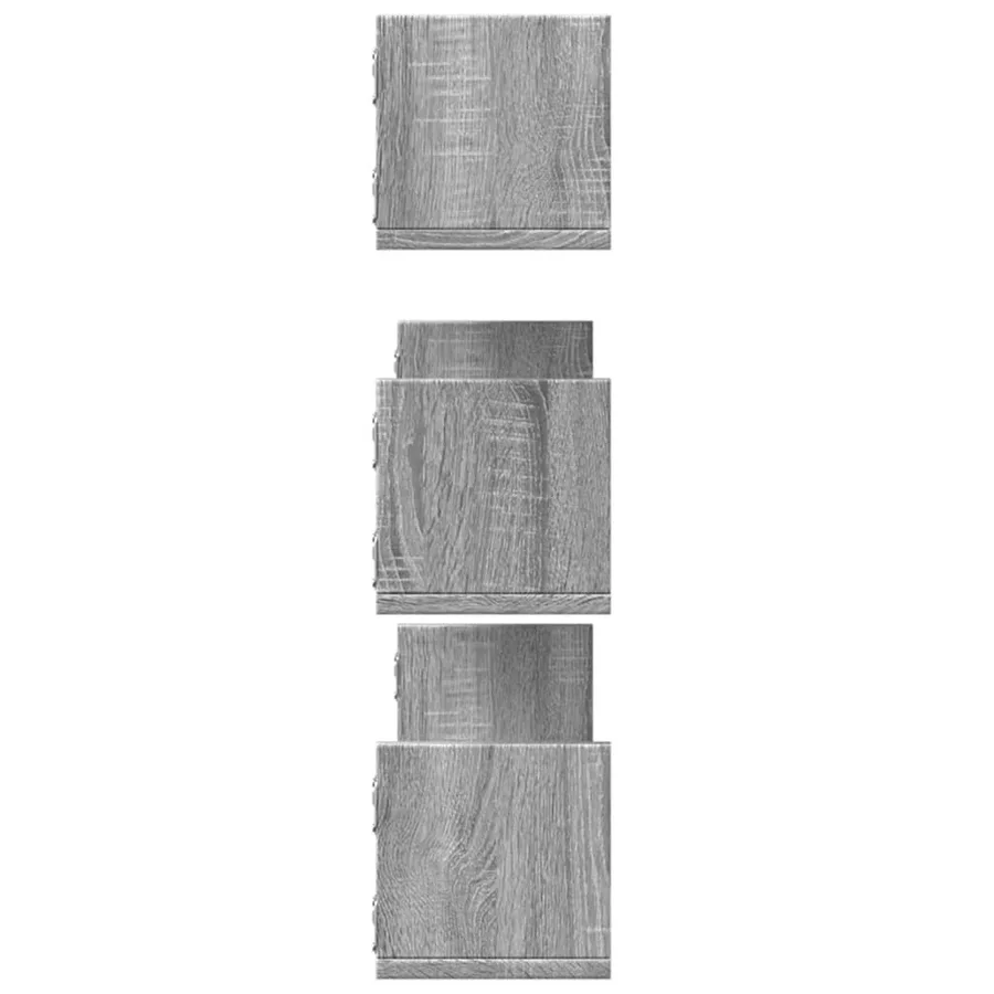 Étagères murales 3 pcs sonoma gris 80x18x18 cm bois ingénierie - 5