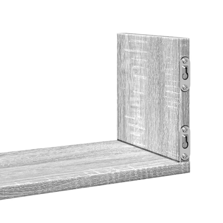 Étagères murales 3 pcs sonoma gris 80x18x18 cm bois ingénierie - 8