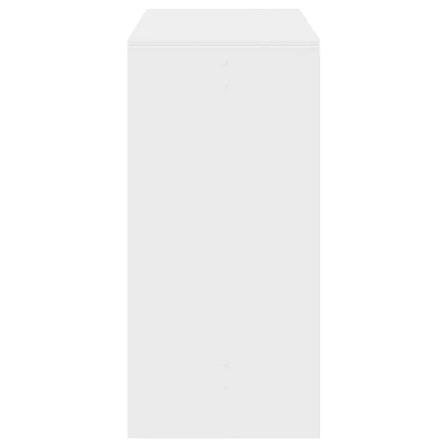 Table de bar blanc 102x50x103,5 cm bois d'ingénierie - 6