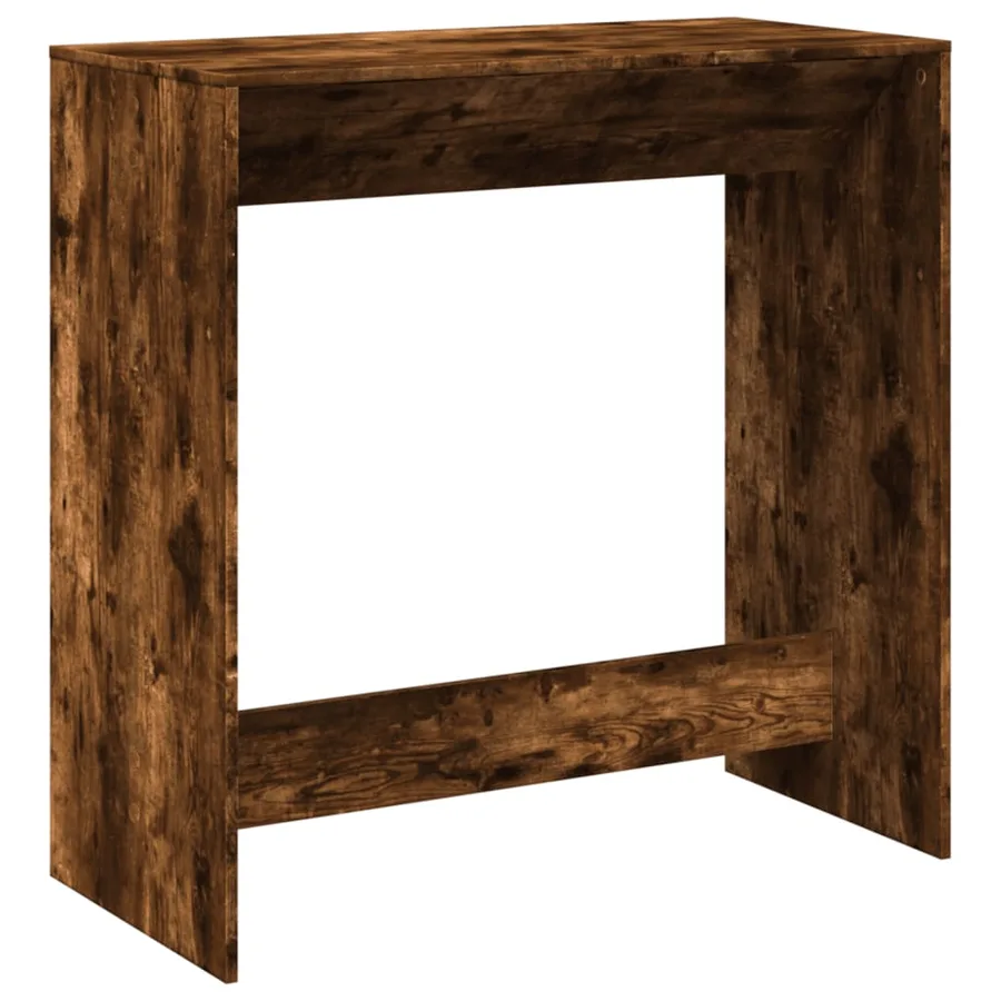 Table de bar chêne fumé 102x50x103,5 cm bois d'ingénierie - 5