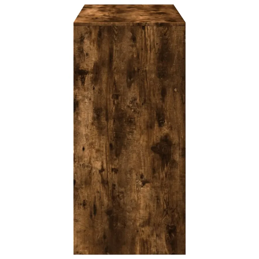 Table de bar chêne fumé 102x50x103,5 cm bois d'ingénierie - 6
