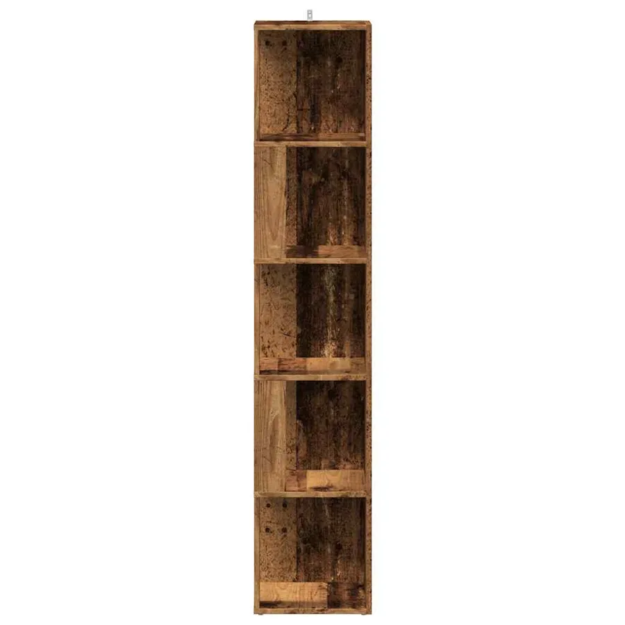 Armoire d'angle vieux bois 33x33x165 cm bois d'ingénierie - 4