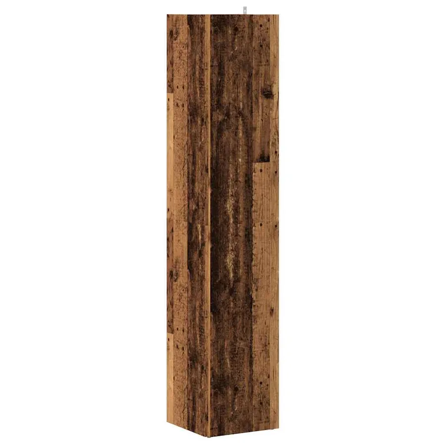Armoire d'angle vieux bois 33x33x165 cm bois d'ingénierie - 5