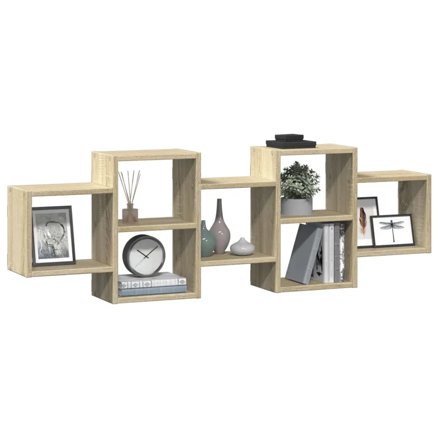 Étagère murale chêne sonoma 129x18x42 cm bois d'ingénierie - 3