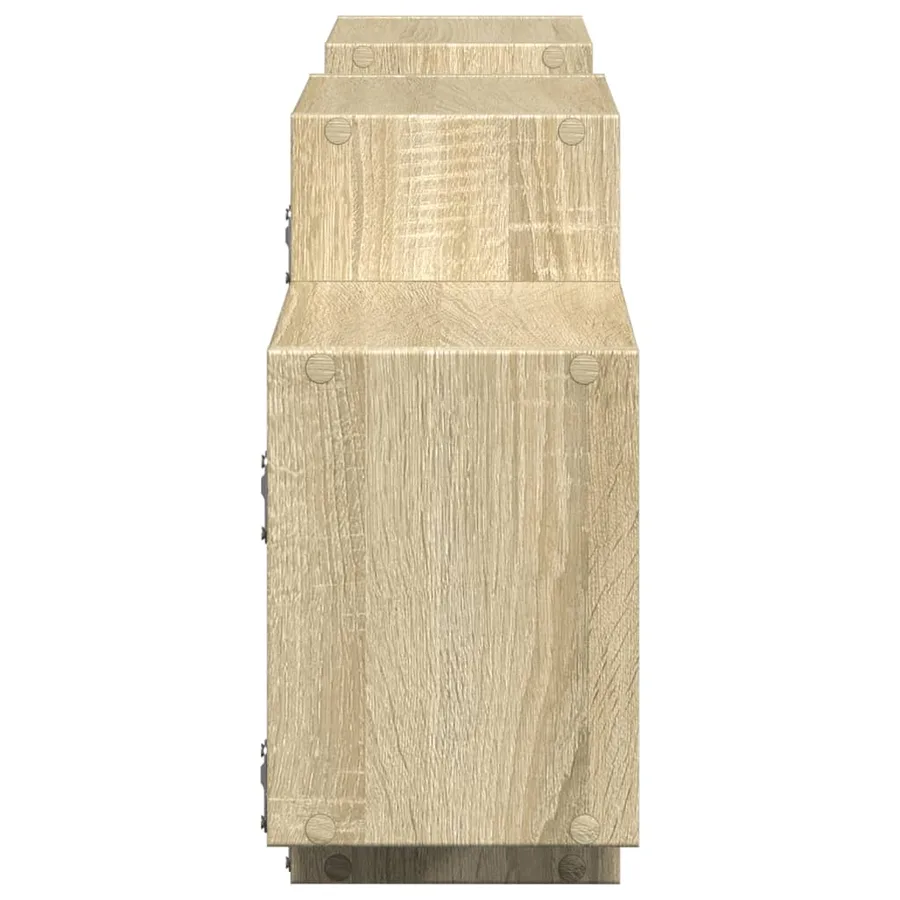 Étagère murale chêne sonoma 129x18x42 cm bois d'ingénierie - 5