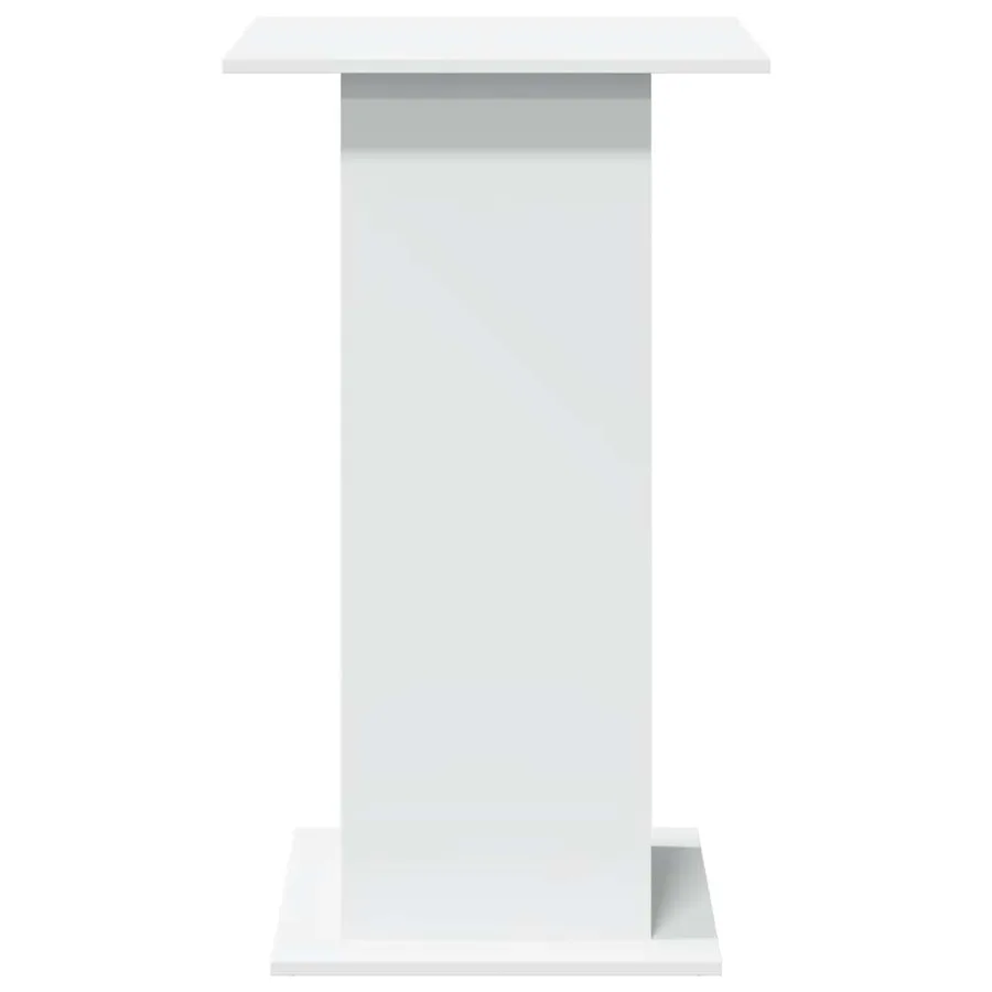 Table de bar avec rangement blanc 60x60x102cm bois d’ingénierie - 5