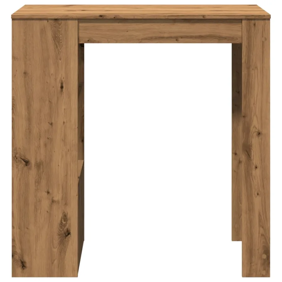 Table de bar avec étagères chêne artisanal bois d'ingénierie - 4