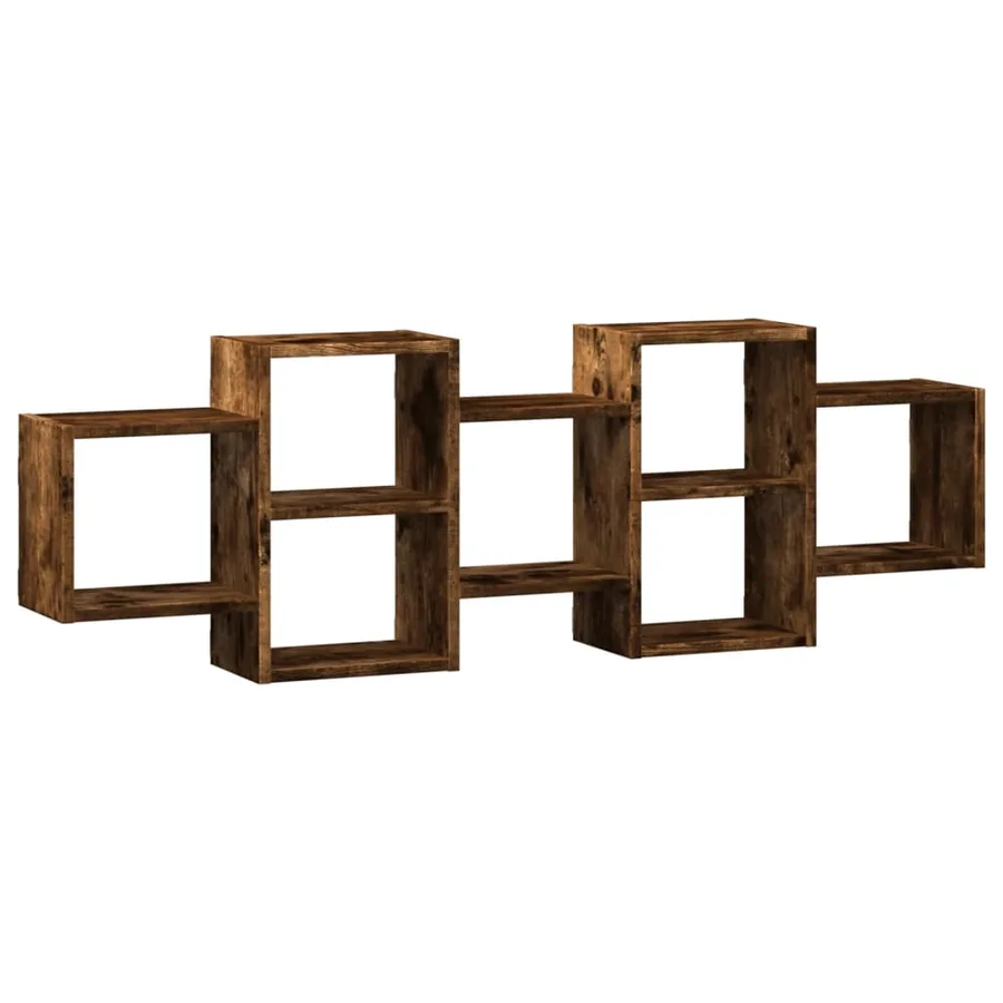 Étagère murale chêne fumé 129x18x42 cm bois d'ingénierie - 2