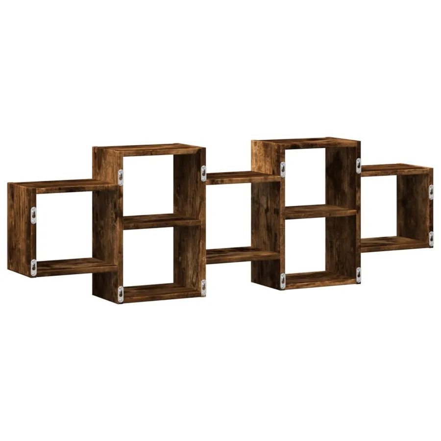 Étagère murale chêne fumé 129x18x42 cm bois d'ingénierie - 6