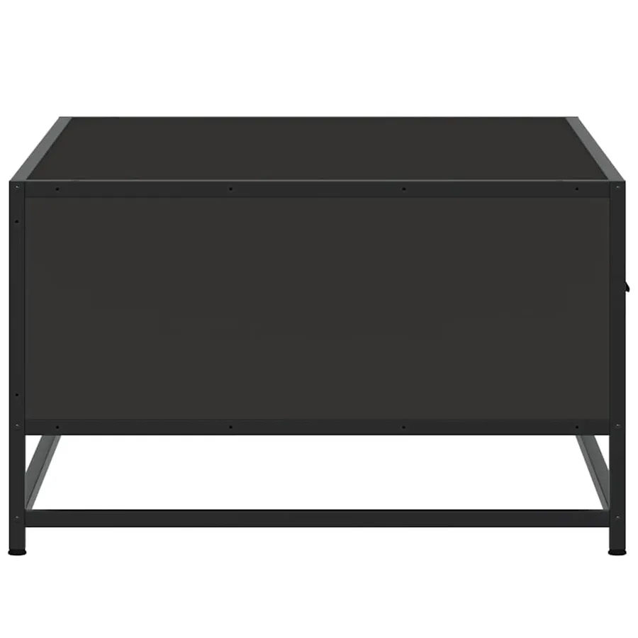 Table basse noir 90x57x35 cm bois d'ingénierie et métal - 6