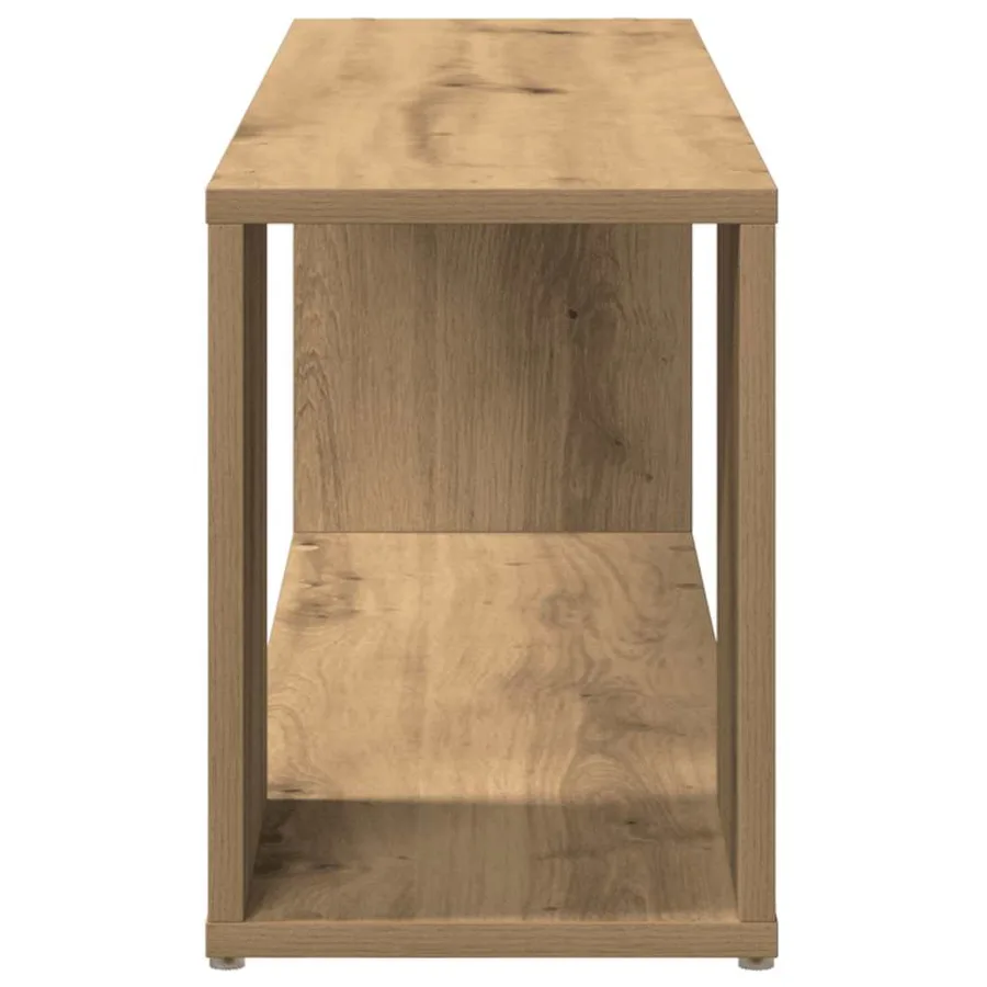 Meuble TV chêne artisanal 100x24x32 cm bois d'ingénierie - 5