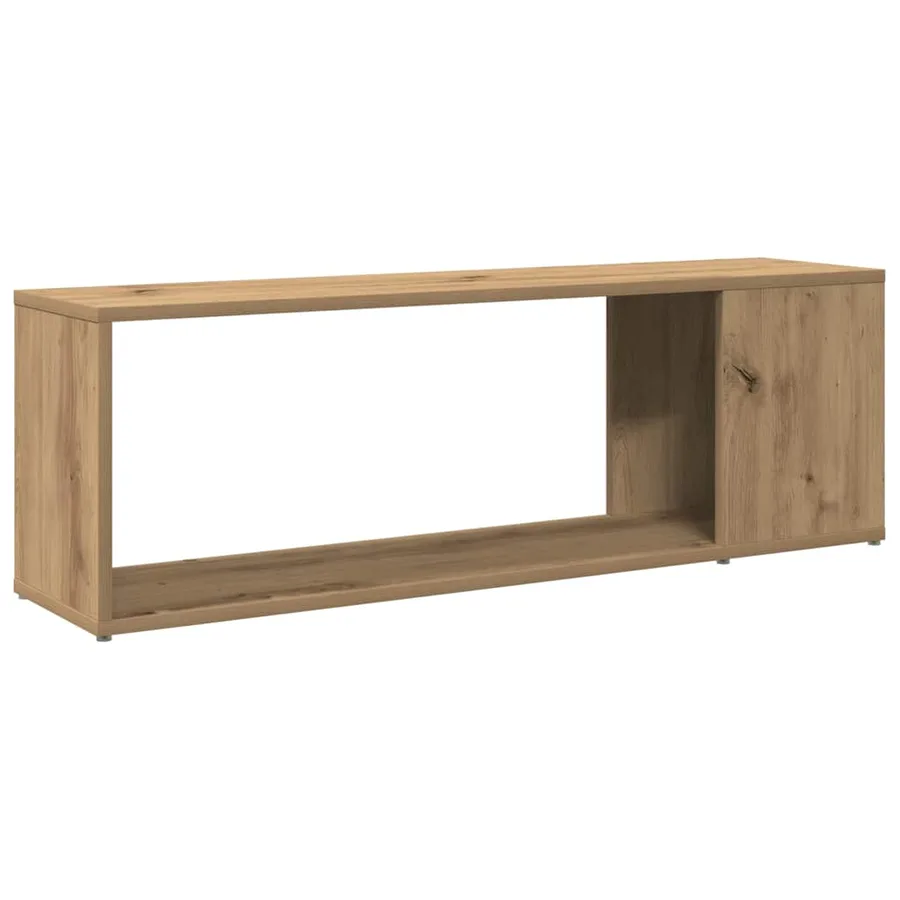 Meuble TV chêne artisanal 100x24x32 cm bois d'ingénierie - 6