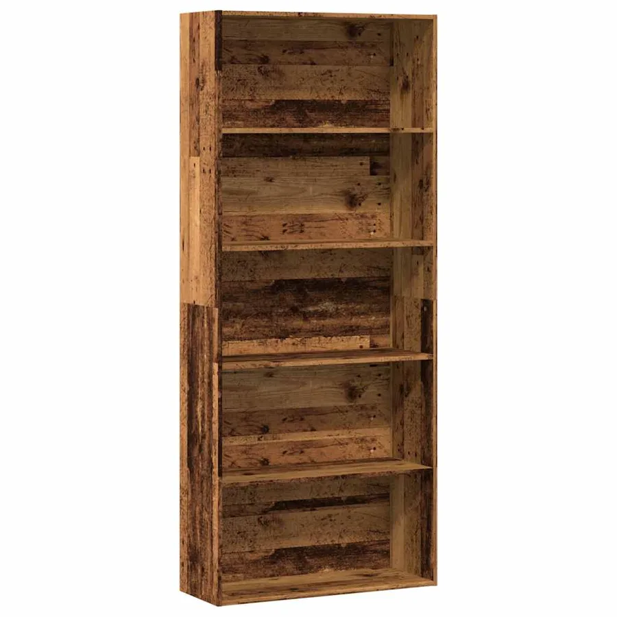 Bibliothèque vieux bois 80x30x189 cm bois d'ingénierie - 2