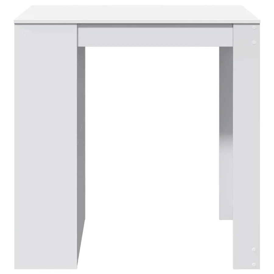 Table de bar blanc 102x70x103,5 cm bois d'ingénierie - 5