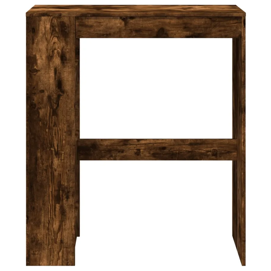 Table de bar avec étagères chêne fumé bois d'ingénierie - 4
