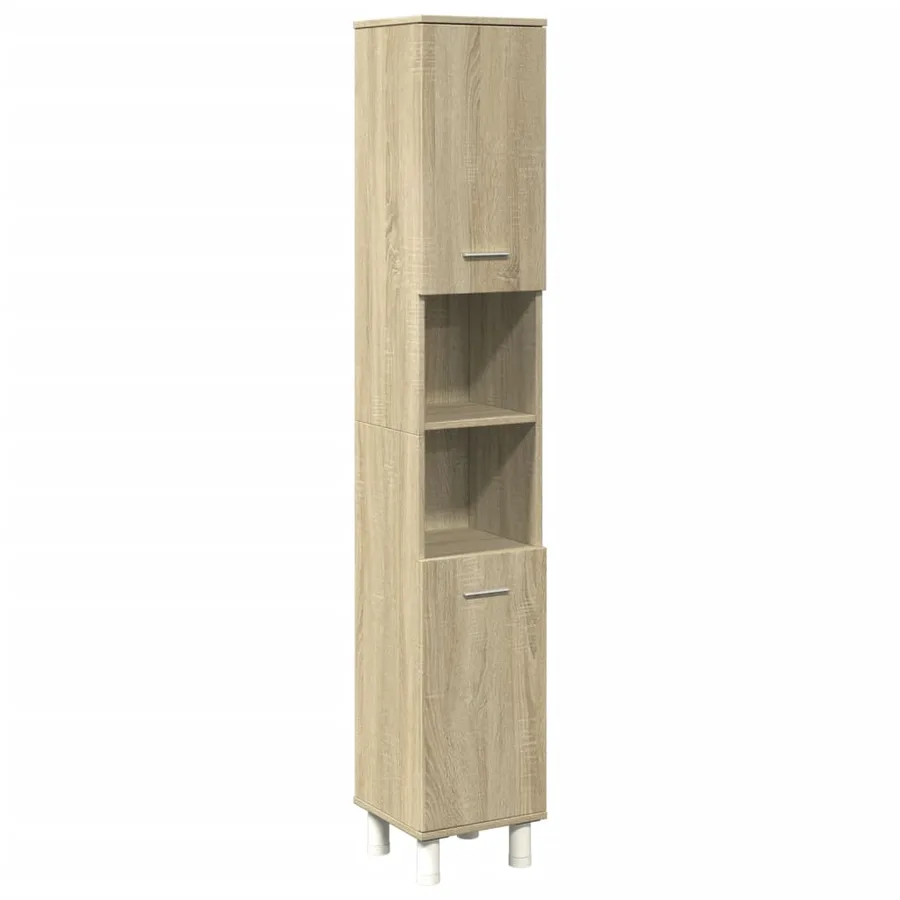Ensemble de meubles de salle de bain 4 pcs chêne sonoma - 10