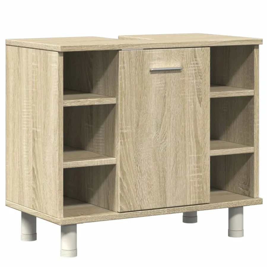 Ensemble de meubles de salle de bain 4 pcs chêne sonoma - 4
