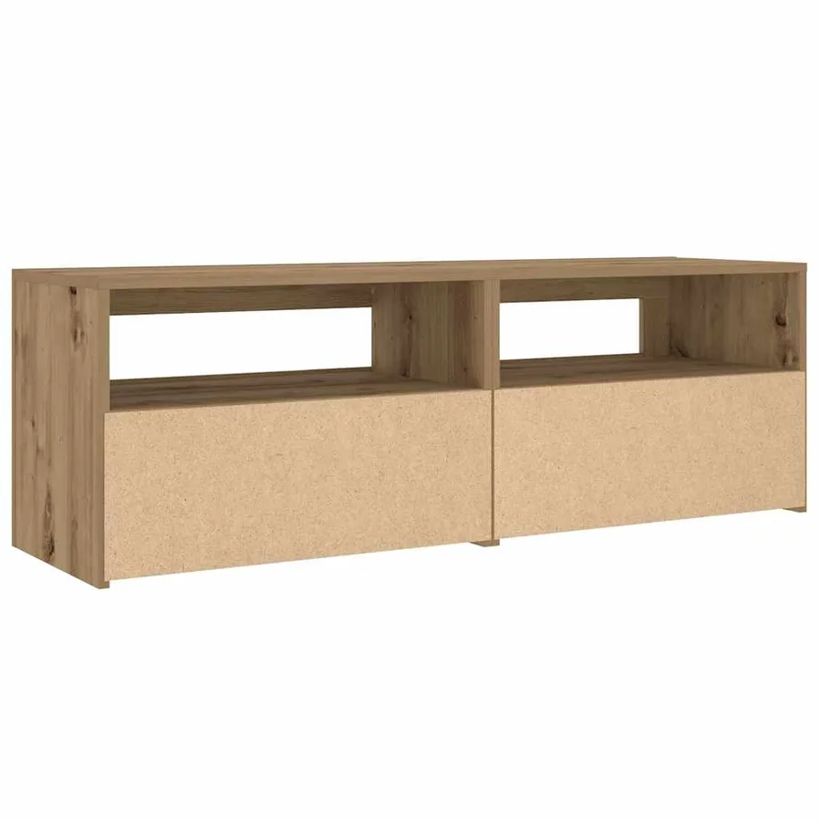 Tables de chevet 2 pcs avec LED chêne artisanal 60x35x40 cm - 10