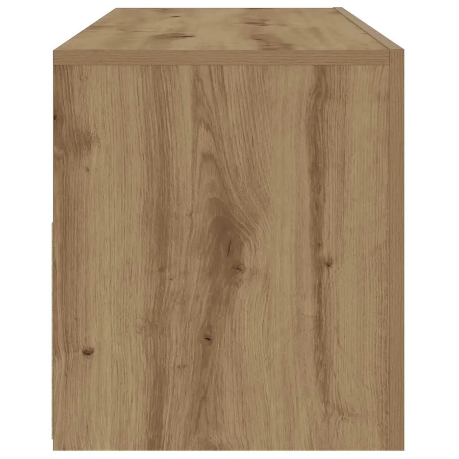 Tables de chevet 2 pcs avec LED chêne artisanal 60x35x40 cm - 9