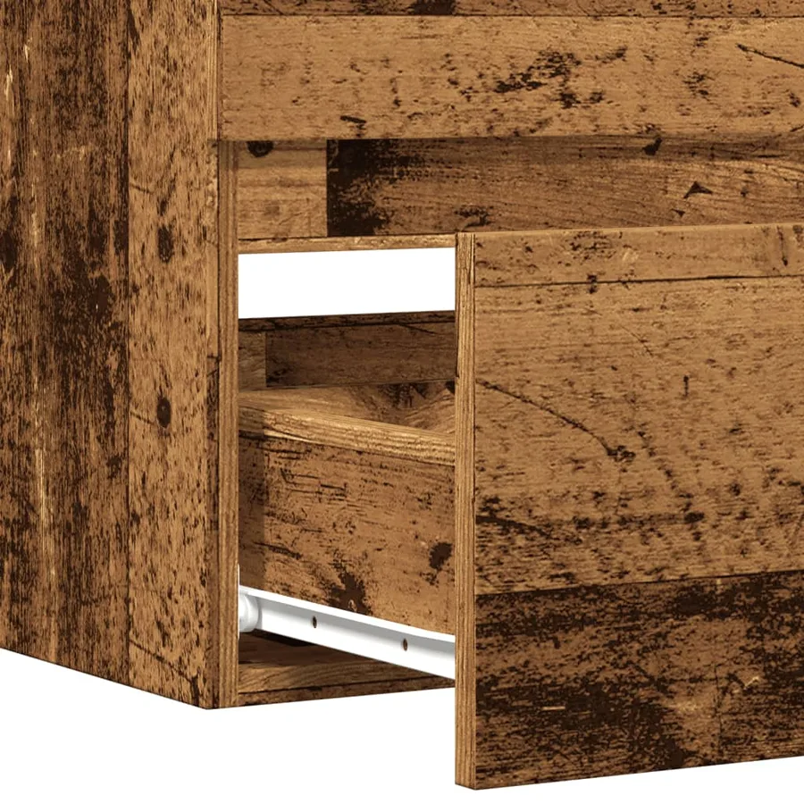 Armoire d'évier vieux bois 90x38,5x45 cm bois d'ingénierie - 8