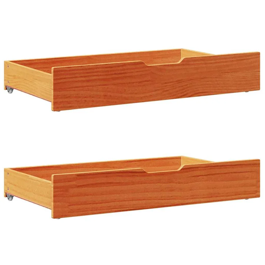 Cadre de lit sans matelas cire marron 180x200cm bois pin massif - 6