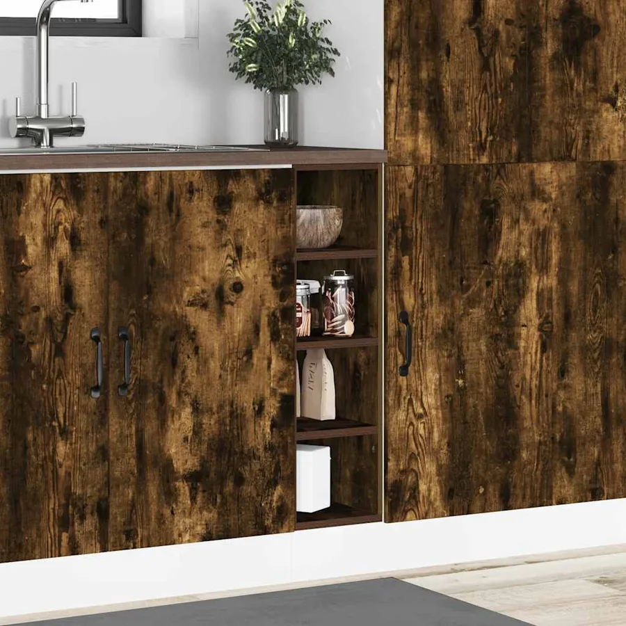 Meuble bas "Riga" Chêne fumé 20 x 44,5 x 81,5 cm Bois d'ingénierie - 3