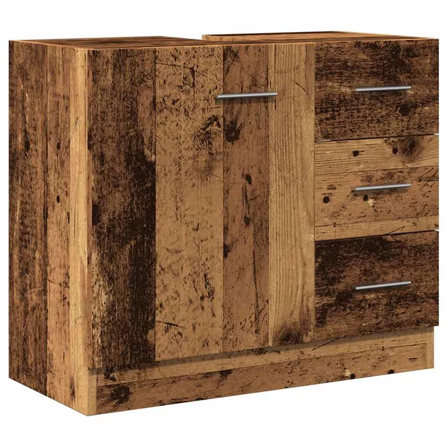 Armoire d'évier vieux bois 63x30x54 cm bois d'ingénierie - 2