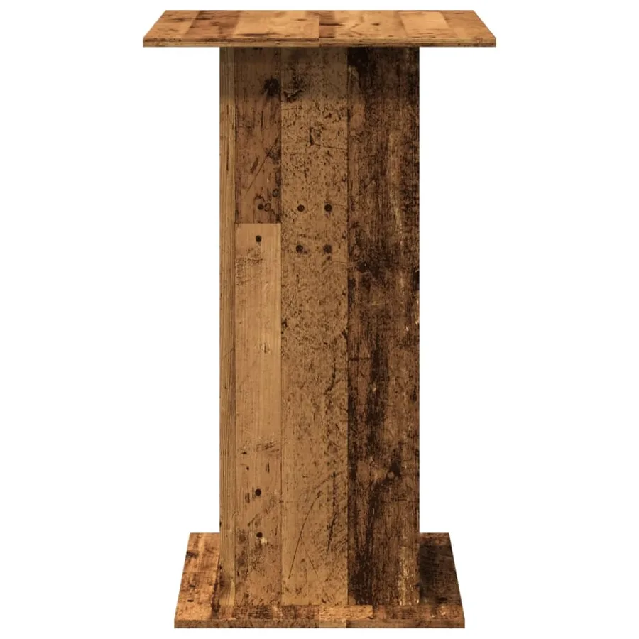 Table de bar avec rangement vieux bois bois d’ingénierie - 5