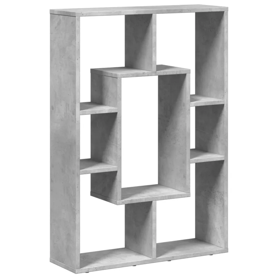 Bibliothèque gris béton 63x20x90 cm bois d'ingénierie - 2