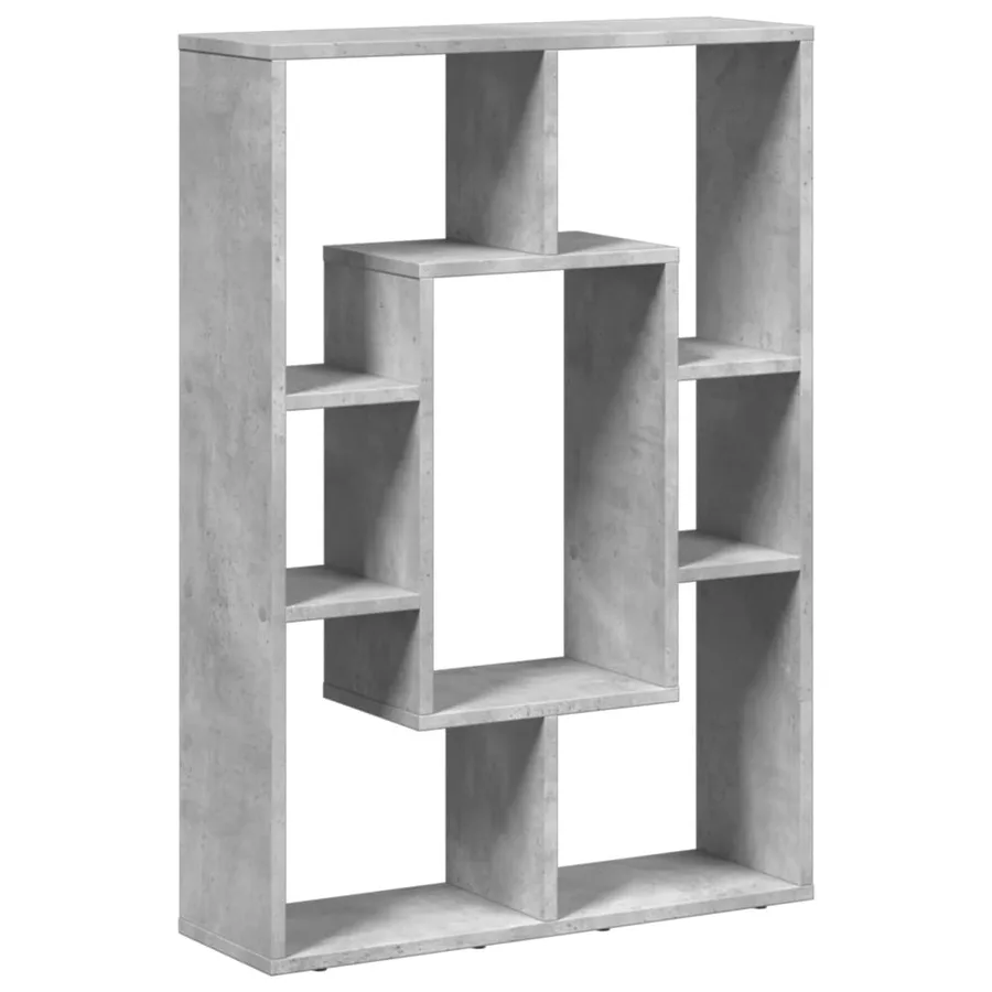 Bibliothèque gris béton 63x20x90 cm bois d'ingénierie - 7