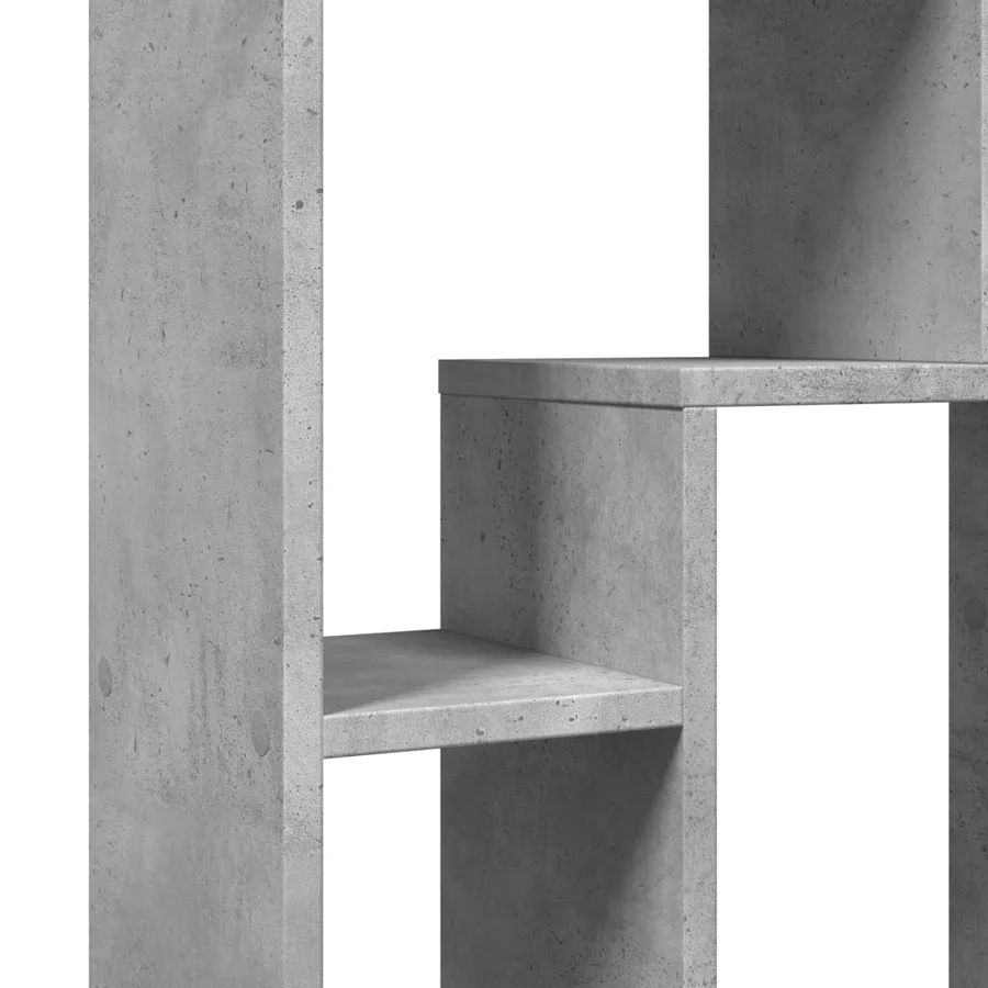 Bibliothèque gris béton 63x20x90 cm bois d'ingénierie - 9