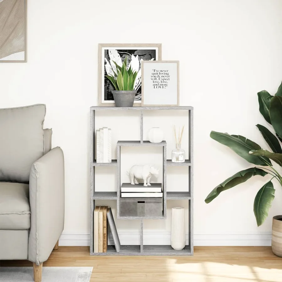 Bibliothèque sonoma gris 63x20x90 cm bois d'ingénierie - 3