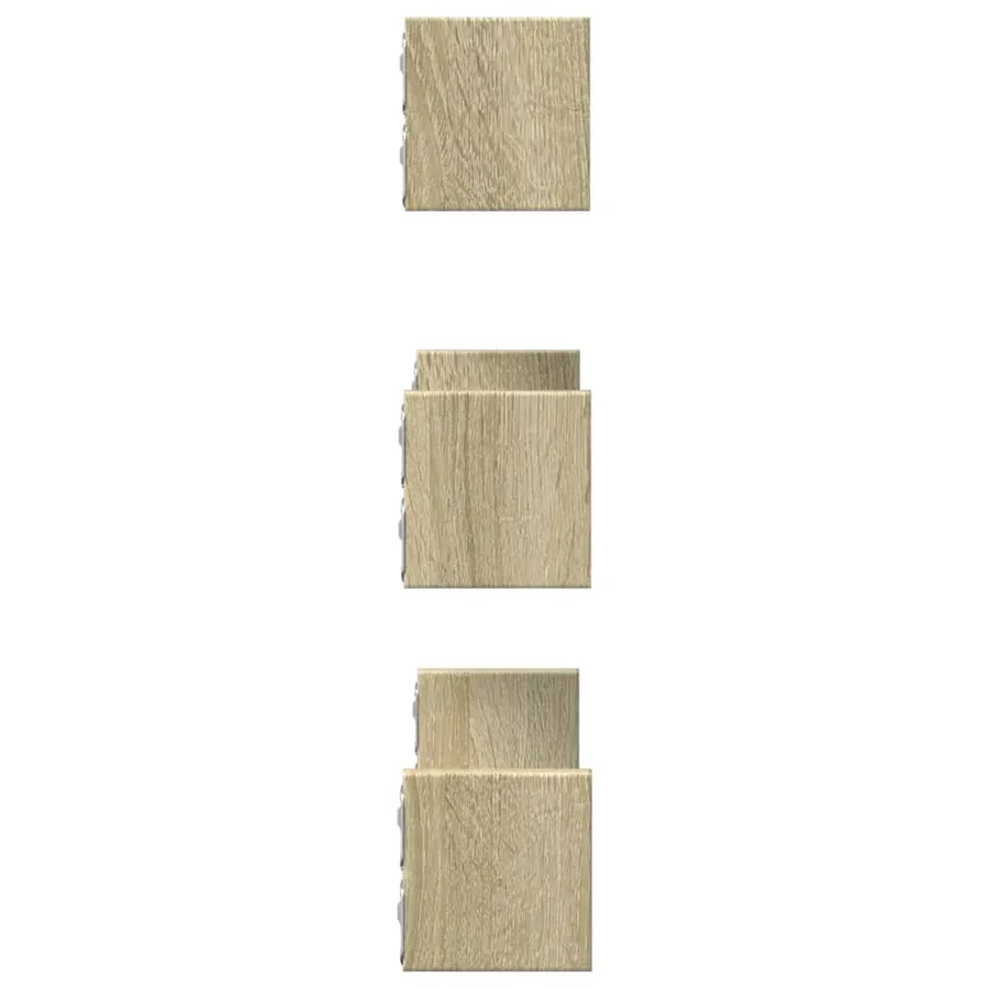 Étagères murales 3 pcs chêne sonoma bois d'ingénierie - 5