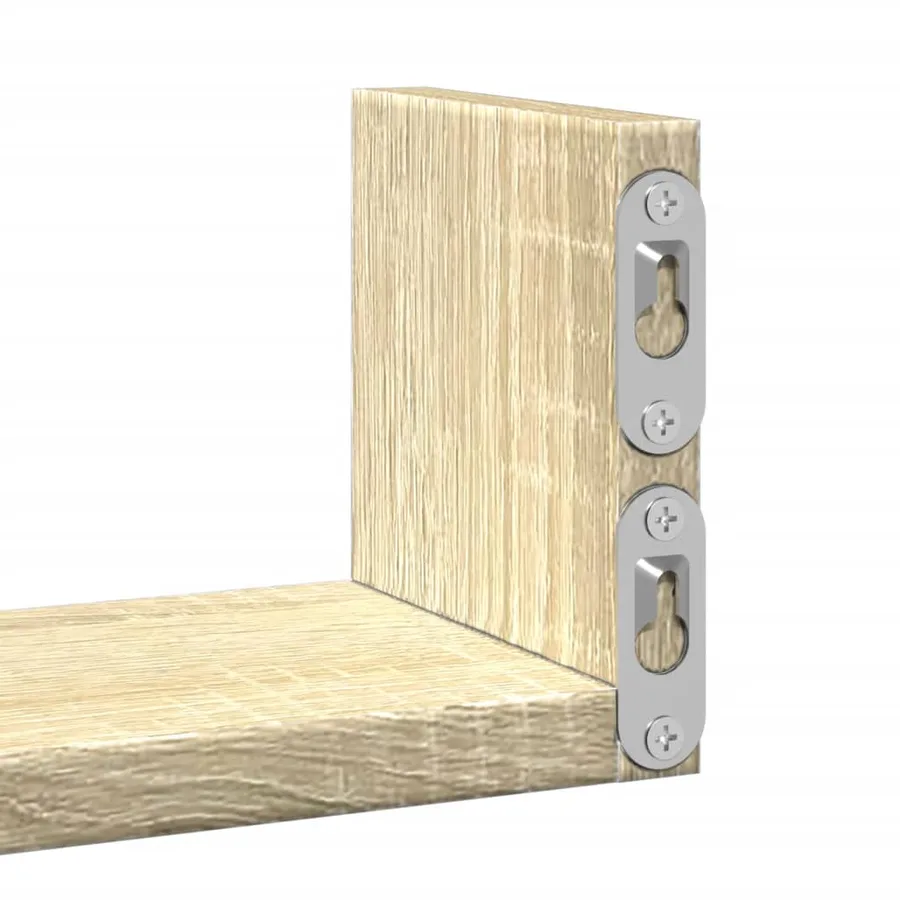Étagères murales 3 pcs chêne sonoma bois d'ingénierie - 8