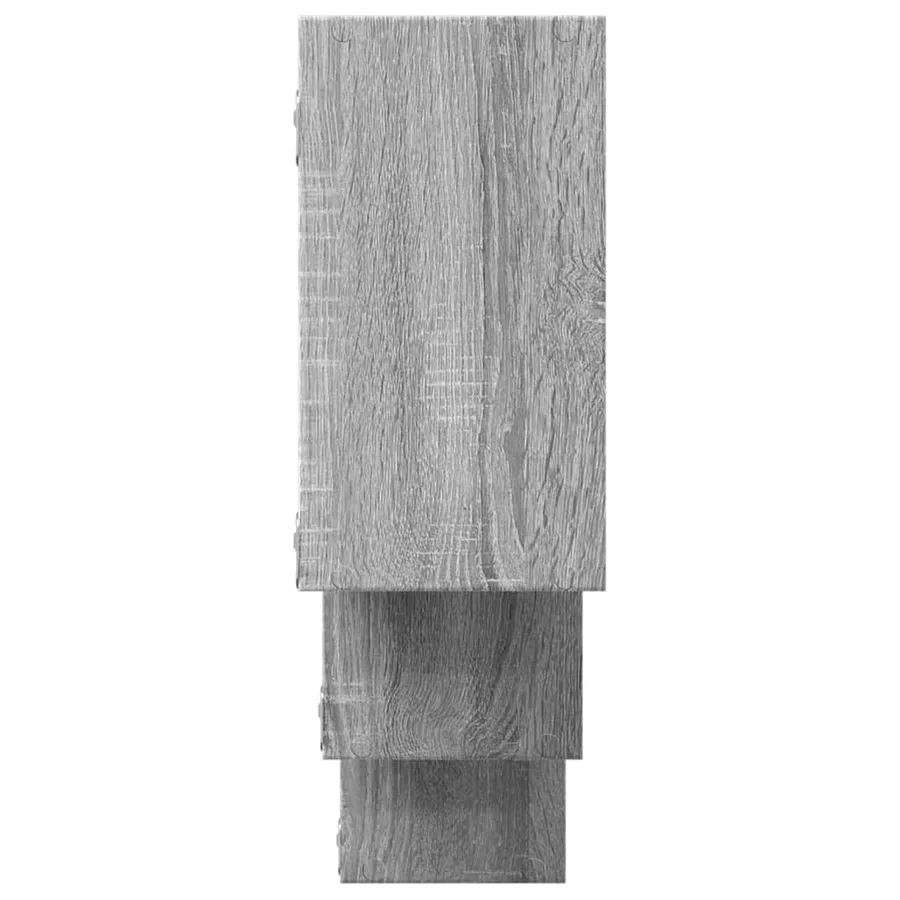 Étagère murale sonoma gris 159x18x66 cm bois ingénierie - 5