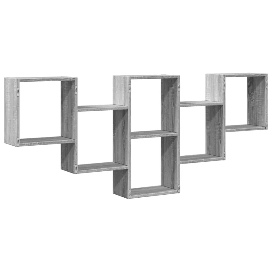 Étagère murale sonoma gris 159x18x66 cm bois ingénierie - 6