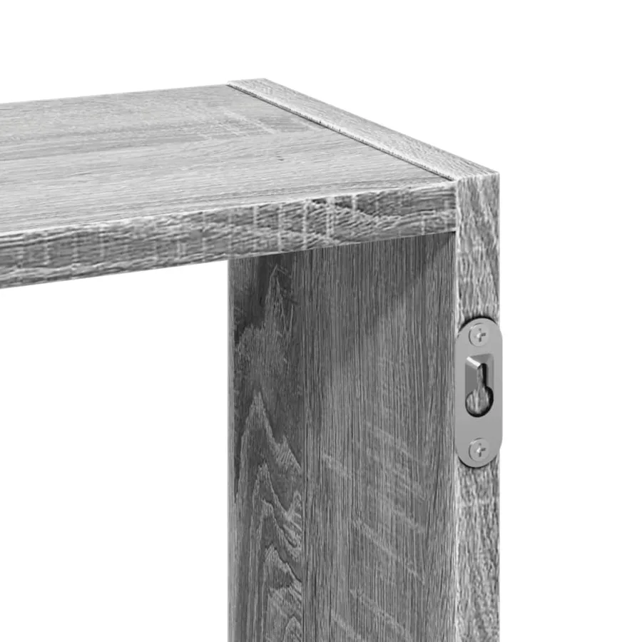 Étagère murale sonoma gris 159x18x66 cm bois ingénierie - 8