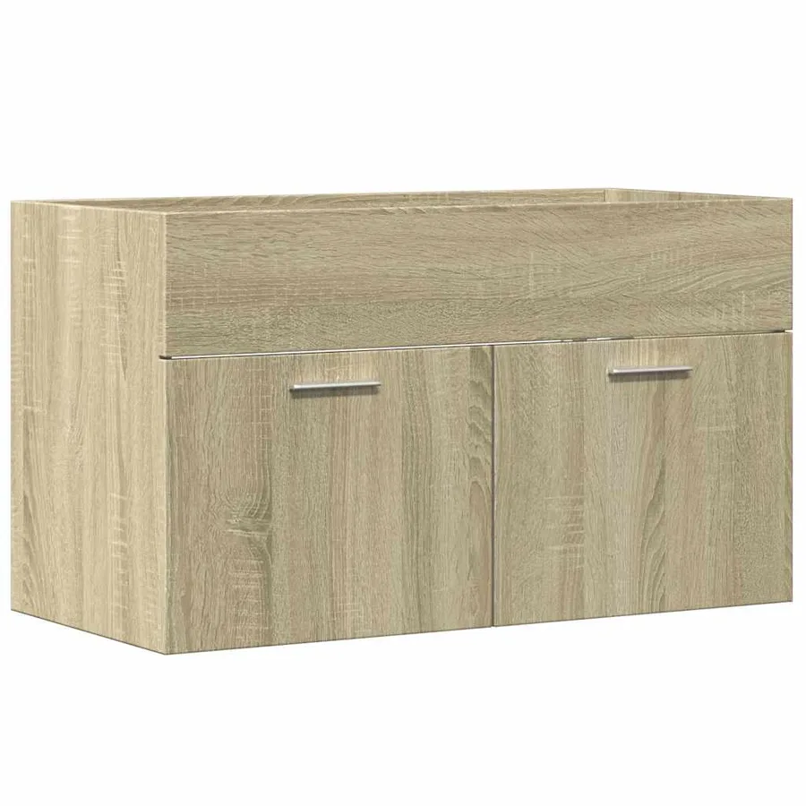 Armoire d'évier Chêne sonoma 80x38,5x46 cm Aggloméré - 2
