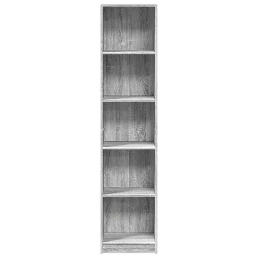 Bibliothèque sonoma gris 40x24x176 cm bois d'ingénierie - 4