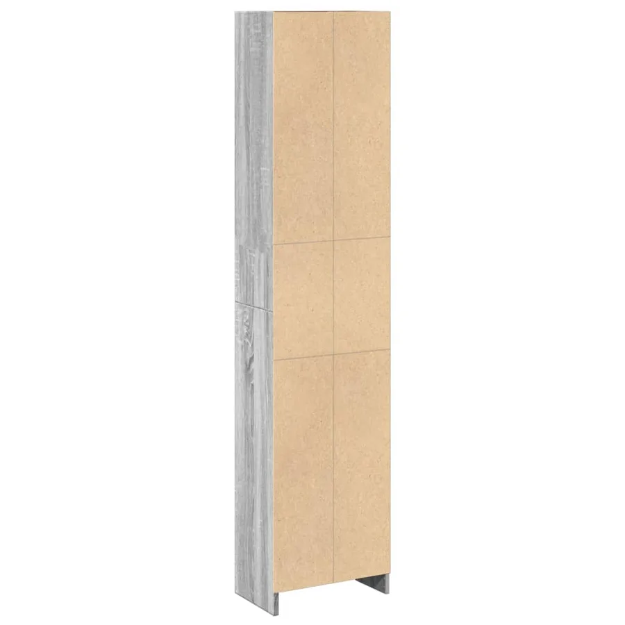 Bibliothèque sonoma gris 40x24x176 cm bois d'ingénierie - 5