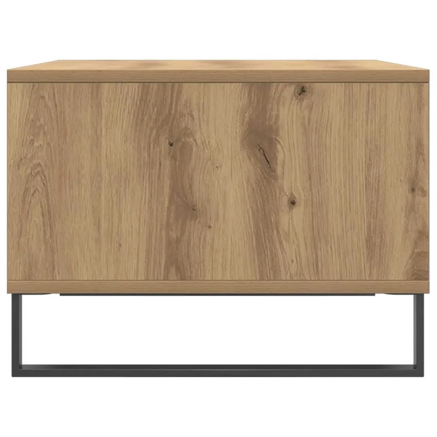 Table basse chêne artisanal 90x50x36,5 cm bois d'ingénierie - 6