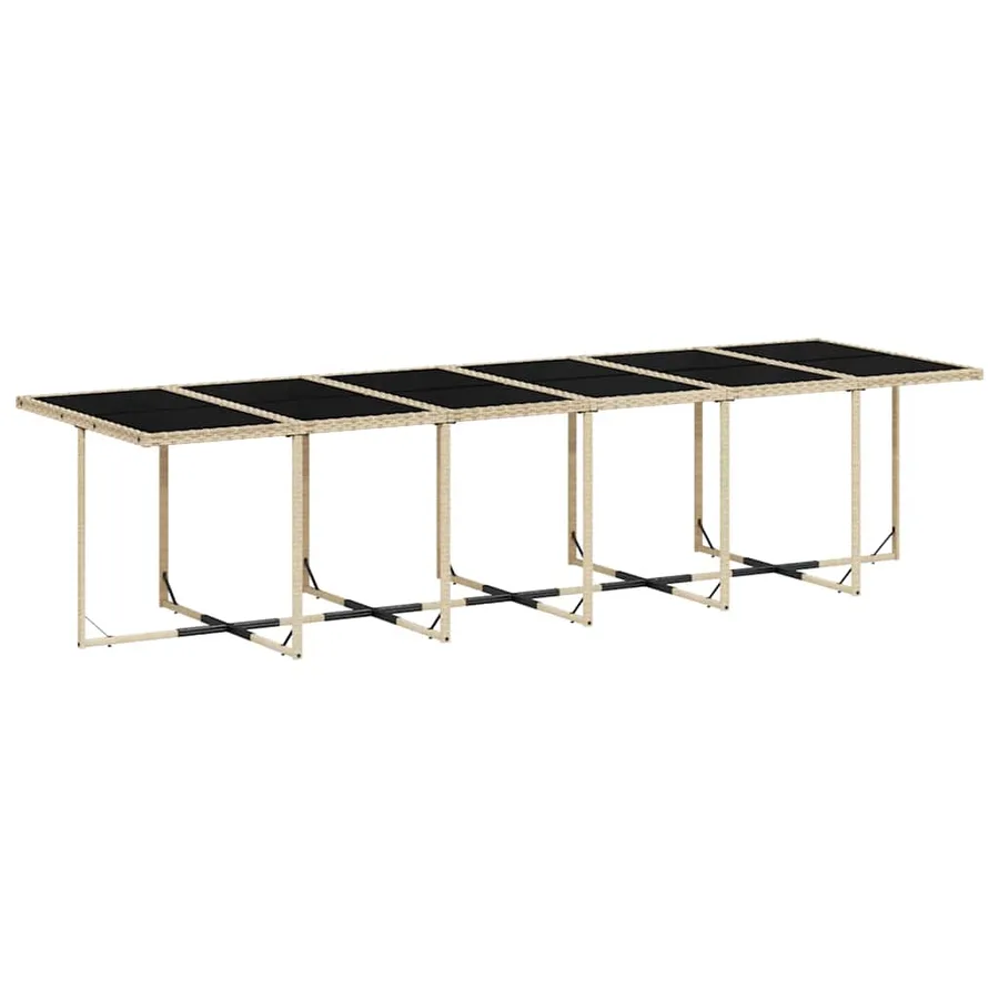 Ensemble à manger de jardin et coussins 17 pcs mélange beige - 4