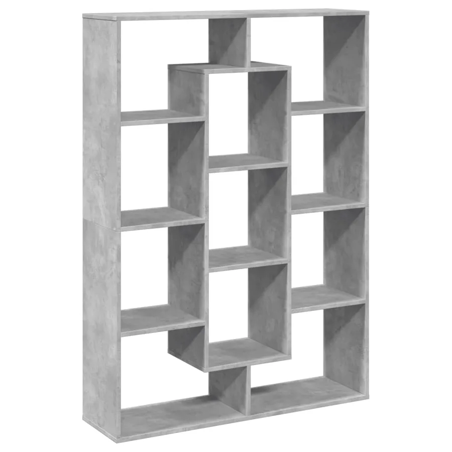 Bibliothèque gris béton 102x29x143 cm bois d'ingénierie - 2