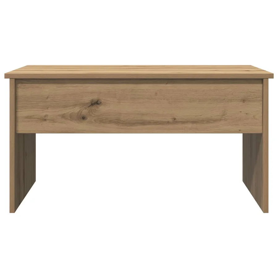 Table basse chêne artisanal 80x50,5x41,5 cm bois d'ingénierie - 4