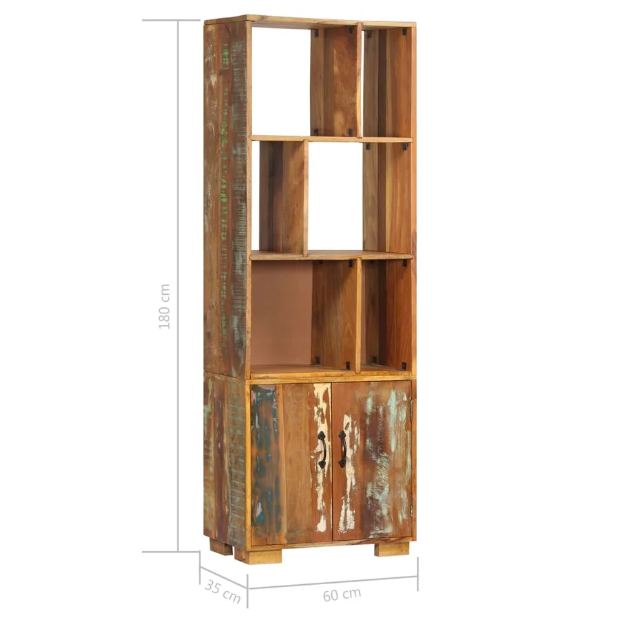 Bibliothèque 60x35x180 cm Bois de récupération solide - 7