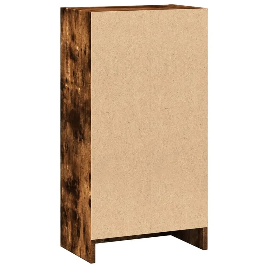 Bibliothèque chêne fumé 40x24x76 cm bois d'ingénierie - 5