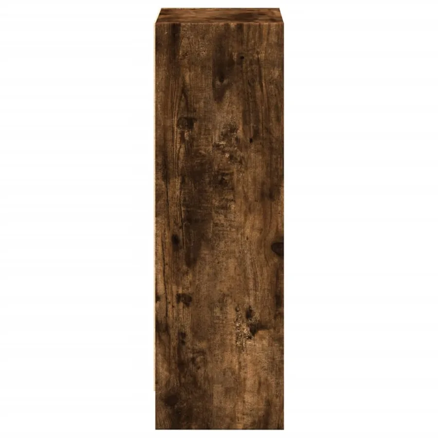 Bibliothèque chêne fumé 40x24x76 cm bois d'ingénierie - 6